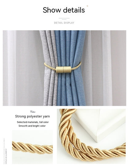 Cylindrical Curtain Bandage Magnetic Buckle Installation-free