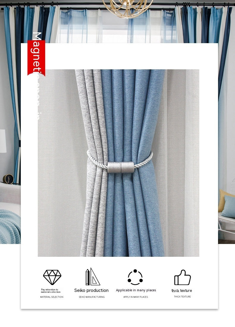 Cylindrical Curtain Bandage Magnetic Buckle Installation-free