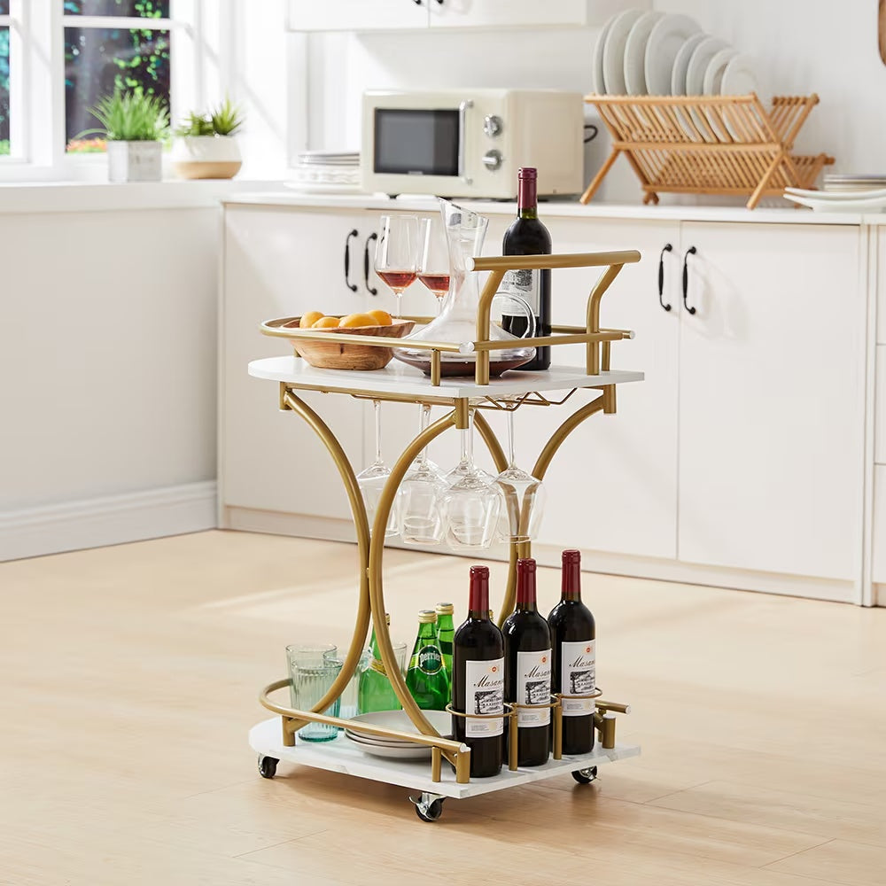 Mobile Bar Serving Cart