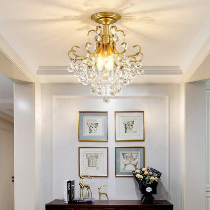 Lampadario di cristallo di lusso europeo per piccoli ristoranti americani