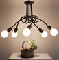 Lampadario minimalista creativo in ferro con tubo di ferro