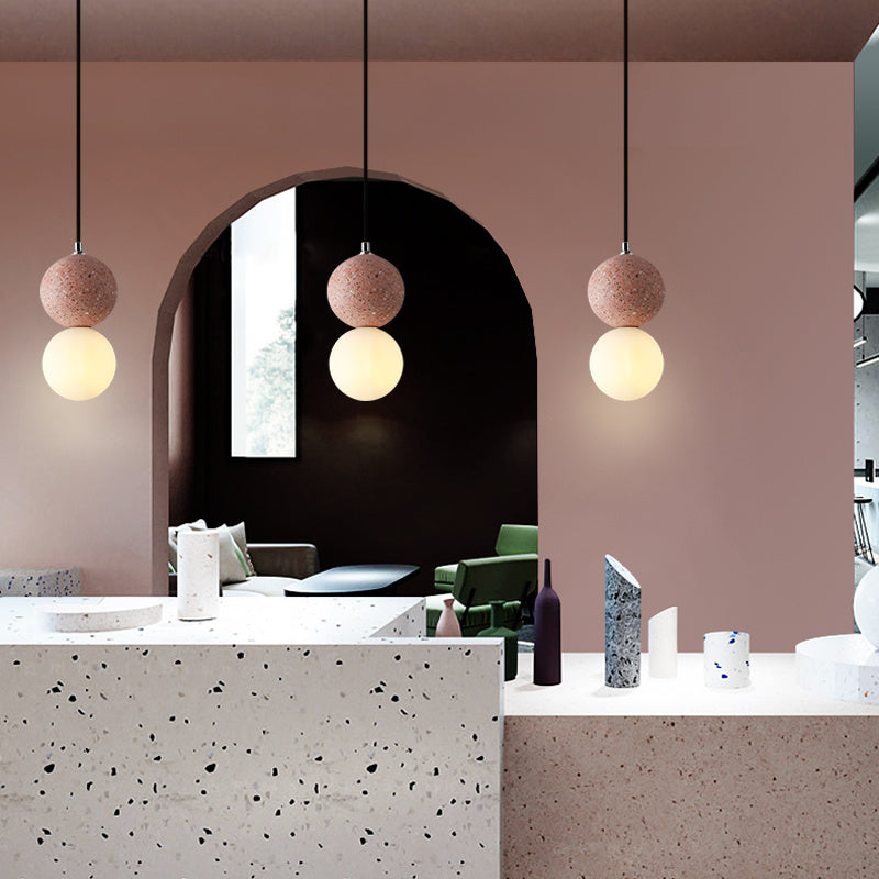 Nordic Ins Modern Cement Terrazzo Piccolo Lampadario Ristorante Bar