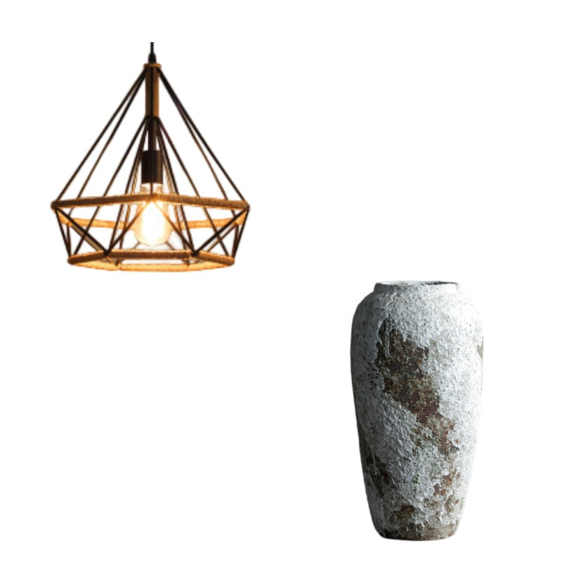 Lampada rustica in stile industriale, lampadario retrò