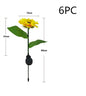 Lampade solari a LED a forma di girasole, luci decorative solari