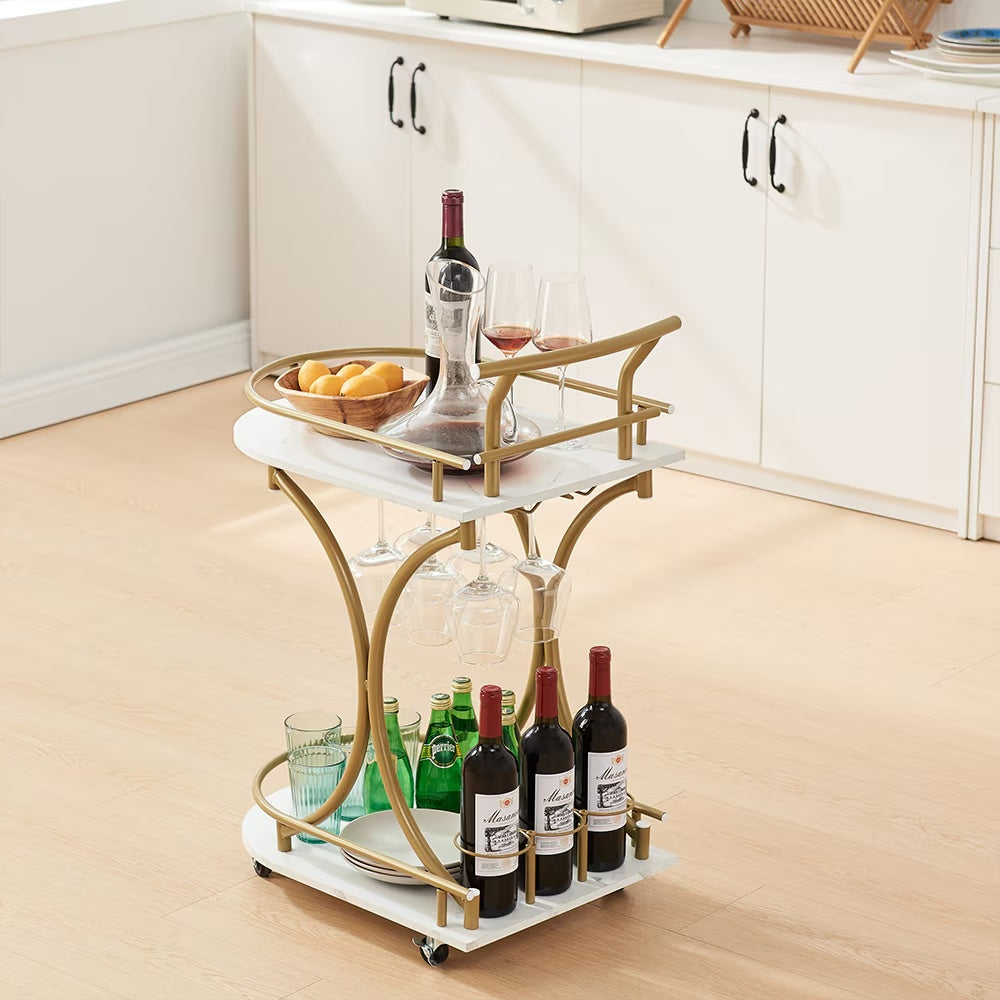 Mobile Bar Serving Cart