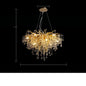 Lampadario di lusso postmoderno con goccia d'acqua e lampada di cristallo con atmosfera