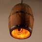 Lampadari in legno a forma di botte di vino con personalità creativa