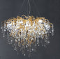 Lampadario di lusso postmoderno con goccia d'acqua e lampada di cristallo con atmosfera