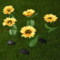 Lampade solari a LED a forma di girasole, luci decorative solari