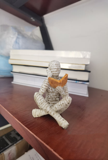 Reading Woman Thinker Resin Statue