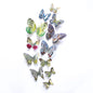 New 12Pcs Double Layer 3D Butterfly Wall Stickers Room Garden Home Decoration Butterflies Magnet Fridge For Wedding Decor Decals