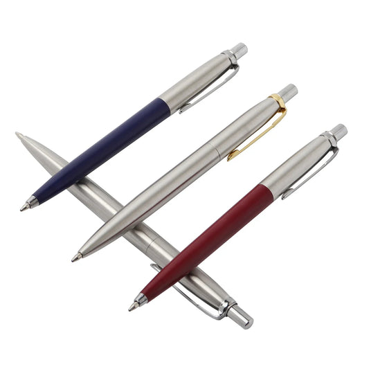 2/6/10/PZ GENKKY Penna a sfera Materiale in metallo Stile a pressione Penne a sfera per scuola Ufficio Scrittura Punto 0,7 mm Colore inchiostro Nero Blu