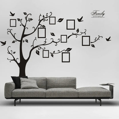 Large Size Photo Tree PVC Wall Decals Family Tree Living Room Background Decoration Wall Stickers Home Decor Self-adhesive Mural
