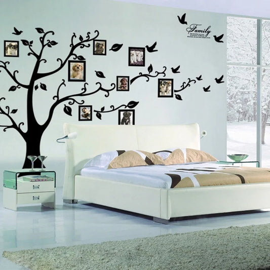 Large Size Photo Tree PVC Wall Decals Family Tree Living Room Background Decoration Wall Stickers Home Decor Self-adhesive Mural