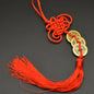 Chinese manual Knot Fengshui Lucky Charms Ancient I CHING Copper Coins Mascot Prosperity Protection Good Fortune Home Car Decor