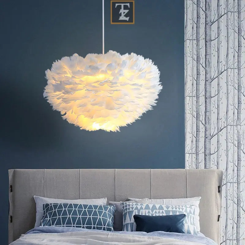 Modern Minimalist Master Bedroom Ins Net Red Girl Heart Chandelier Routine Essentials Studio