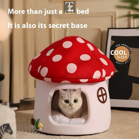 Mushroom Cat Bed 