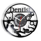 Dentist Equipment Dental Office Teeth Wall Sign Decorative Clock Orthodontist Vinyl Record Wall Clock Nurse Appreciation Gift