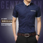 2024 Nuovo arrivo Marchio Uomo Estate Business Camicia Maniche Corte Collo Gira-giù Camicia Smoking Camicia Uomo Camicie Grande Taglia 5XL