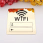 WIFI Sign 3D Acrylic Mirror Wall Stickers Rewritable Handwriting Account and Password For Public Shope Signage