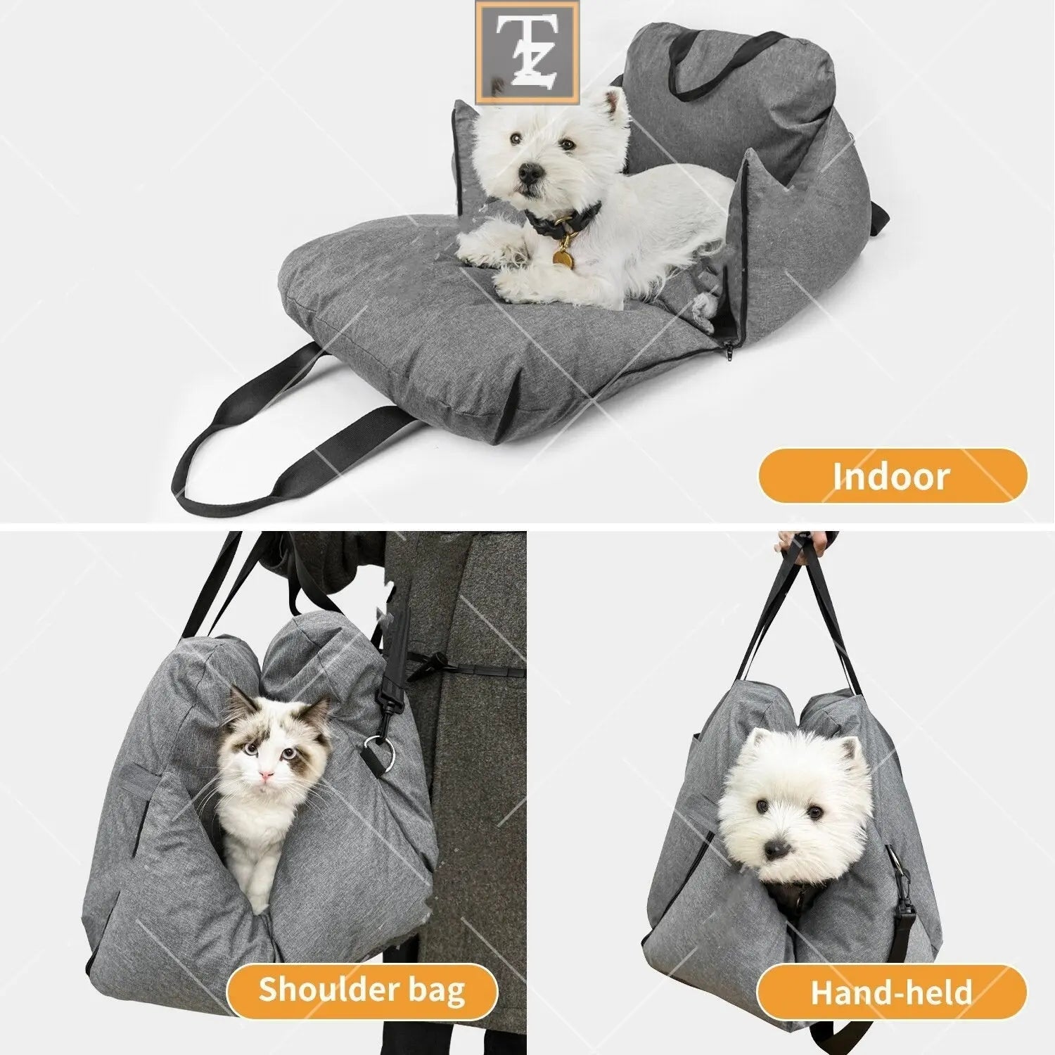 Travel Car Kennel Removable And Washable Pet Car Kennel 