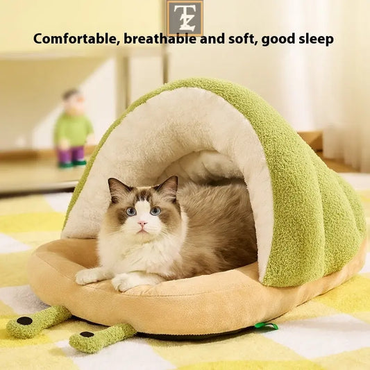 Warm Cat Semi-closed Snail Slippers Nest Pet Products 