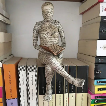 Reading Woman Thinker Resin Statue
