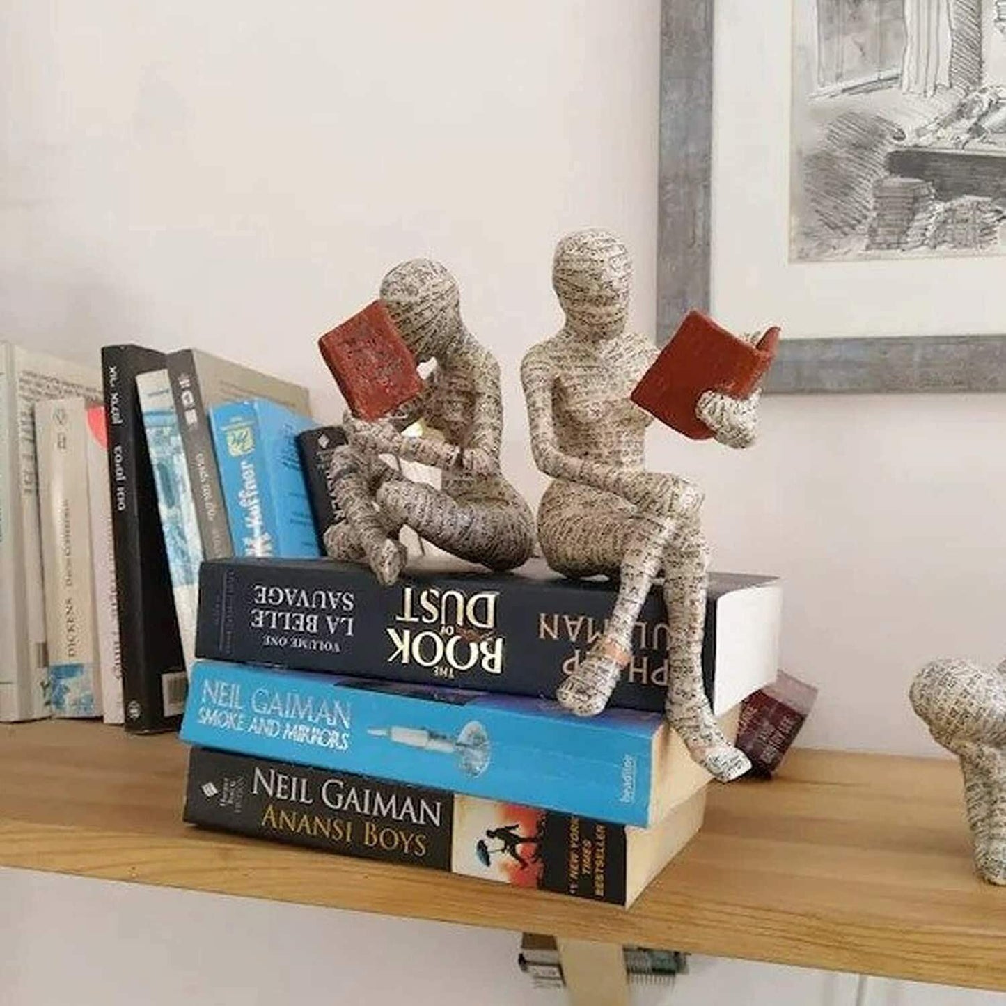 Reading Woman Thinker Resin Statue
