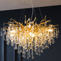 Lampadario di lusso postmoderno con goccia d'acqua e lampada di cristallo con atmosfera