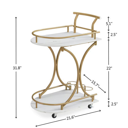 Mobile Bar Serving Cart