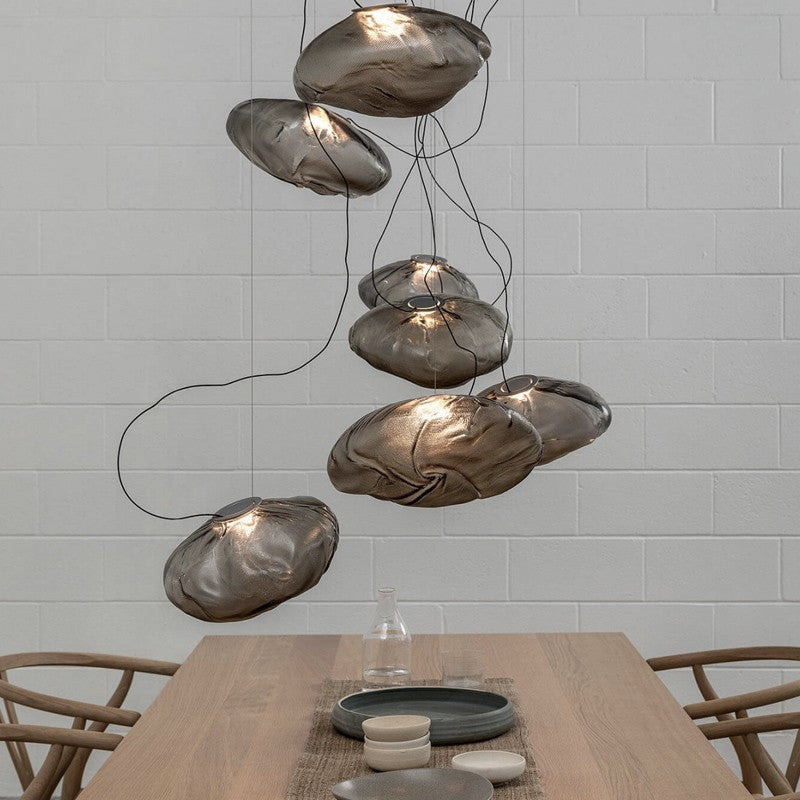 Lampadario decorativo in vetro di lusso postmoderno
