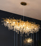 Lampadario di lusso postmoderno con goccia d'acqua e lampada di cristallo con atmosfera
